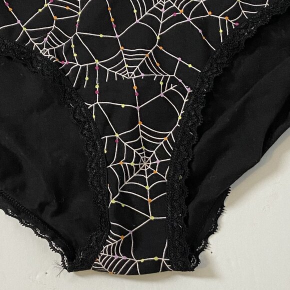 Torrid Curve Cheeky Panties Underwear Plus Sz 1 Spiderweb Halloween Mid Rise NEW - Picture 2 of 11
